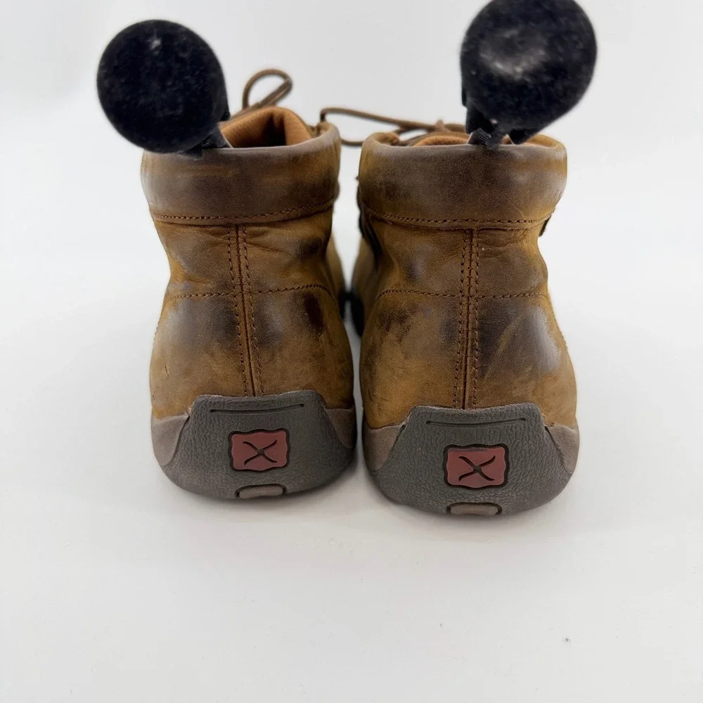 Twisted X Mens Chukka Moc Brown Leather Steel Toe Work Boots MDMST01 Size 10 M